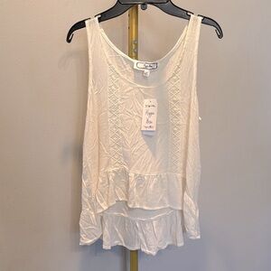 Hippie Rose Cream Sleeveless Top